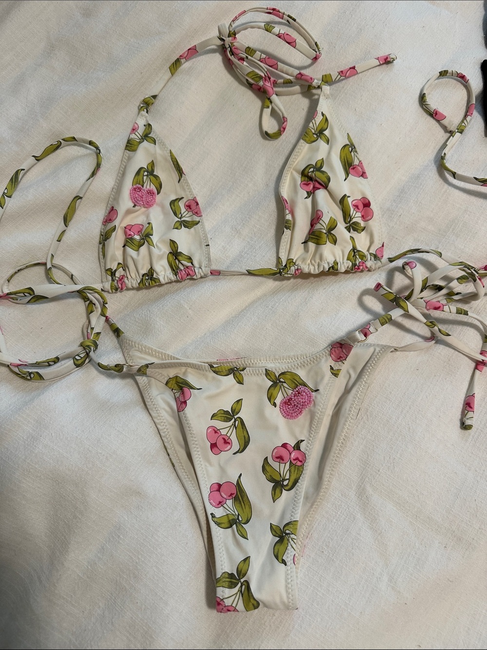 Frankie's Bikinis Cherry String Bikini